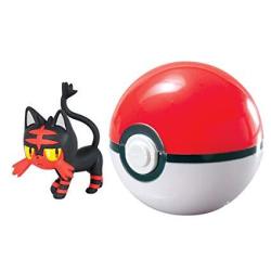 Pokemon Clip N Carry Pokeball Litten & Poke Ball Figure Set