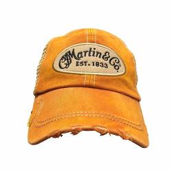 Martin Guitars Pick Hat Orange Cap With Tan Mesh