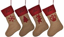 Huan Xun Customized Name Personalized Christmas Stockings Lisa Best Gifts Bags Fireplace Decor For Home Familys