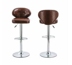 Bar Stools Chairs Coffee Chairs Kitchen Chairs Corner Stools - Set Of 2 - Brown