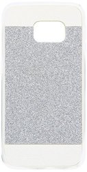 Asmyna Carrying Case For Samsung G925 Galaxy S6 Edge - Retail Packaging - Silver white Glittering