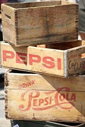 Home Comforts Laminated Poster Pop Marketing Pepsi Soda Wood Crates Vintage Poster Print 24 X 36