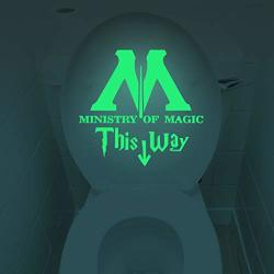 Glow In The Dark Stars Toilet Wc Magic Peel And Wall Decals - Toilet Seat Sticker Bathroom Gifts Wall Stickers For Boys Girls Kids