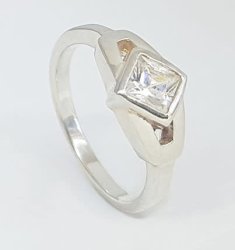 Clear 0.40CT Cz Dress Ring