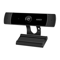 Aukey Webcam HD 1080P USB Camera With Stereo Microphone For Widescreen Video Calling And Recording Desktop Or Laptop Webcam