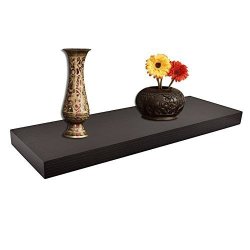 Welland 2" Thickness Mission Floating Wall Shelf Approx 24-INCH Length Espresso