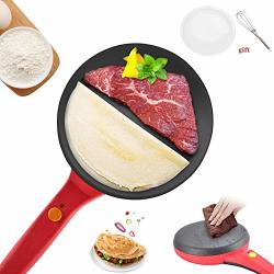 Automatic Portable Crepe Maker 110V Non-stick MINI Round Frying Pan Electric Cordless Crepe Maker Automatic Temperature Fry Egg Pancake Pot For Perfect Crepes Blintzes