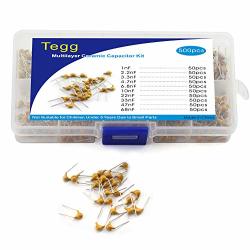 Tegg 500PCS Monolithic Ceramic Capacitors Assorted Kit 50V 1NF 102 -68NF 683 10 Values Commonly Used Electronic Component Diy Assortment
