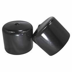 8 Round Hard Plastic Finishing Caps Covers for 1" OD Outside Diameter Tube Black 