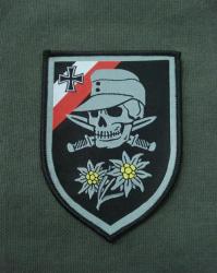 Skull Woven Patch Sew On