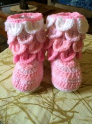 Crocheted Baby Boots