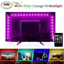 Pangton Villa Newest 2018 Music LED Strip Lights 6.56FT For 40-60IN Tv ...