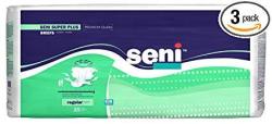Super Seni Plus Adult Briefs For Severe Incontinence overnight Medium 25 Count Pack Of 3