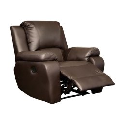 Calgan Motorised Recliner Leather Upper Brown