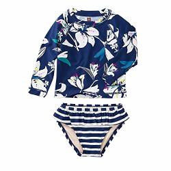 Tea Collection Rash Guard Swimwear Set Girls 12 To 18 Mos Tropical Lillies