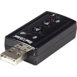 USB Sound Card Adapter 7.1 Channel Black