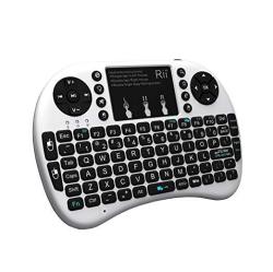 Rii I8+ MINI Wireless 2.4G Backlight Touchpad Keyboard With Mouse For Pc mac android White