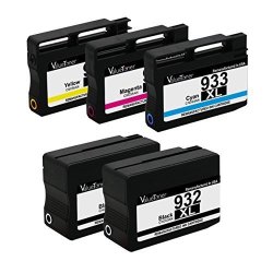 Valuetoner Remanufactured Ink Cartridge Replacement For Hp 932XL 933XL Hp 932 933 5 Pack For Hp Officejet 6600 Officejet 6700 Officejet 7612 Officejet 6100 Officejet 7610 Officejet 7110 Printer