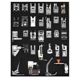 Renashed Professional 32 Pcs Domestic Sewing Presser Foot Kit Presser Walking Foot Kit For Brother Singer Babylock Janome Pfaff Kenmore Riccar Necchi And Low