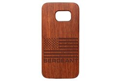 For Samsung Galaxy S7 Black Walnut Wood Phone Case Ndz Us Flag Sergeant 002