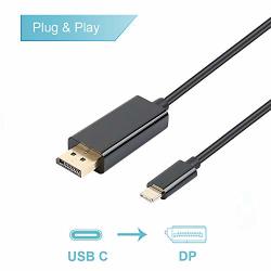 USB C To Displayport Cable 6 Ft 4K@60HZ Onten USB Type C To Dp Adapter Cable Compatible Thunderbolt 3 For Macbook Pro Dell Xps 13 15