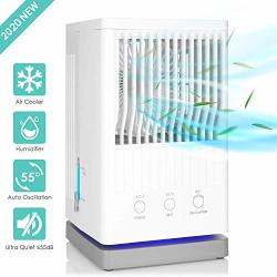 Portable Air Conditioner Fan 3 In 1 Personal Humidifier Misting Cooler MINI Purifier Cooling Fan With 55AUTO Oscillation 3 Cooling SPEEDS&2 Misting Modes LED
