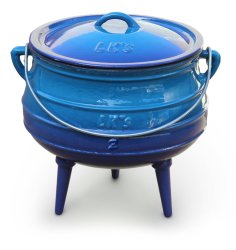 Enamelled Cast Iron Potjie Pot Blue-size 700ML - 1KGS