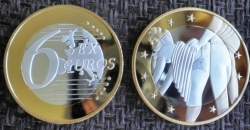 Sex 6 Euros Kama Sutra 9 Gold Silver Clad Steel Coin Nude