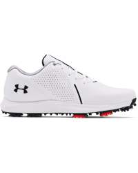 Men's Ua Charged Draw Rst Wide E Golf Shoes - White 12