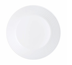 Luminarc Stairo White Tempered Glass Large Dinner Plate 270MM:DIA 12 Pack