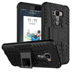 Ivso Asus Zenfone 3 Laser ZC551KL Case Hybrid Kickstand Case For Asus Zenfone 3 Laser ZC551KL Smartphone Black
