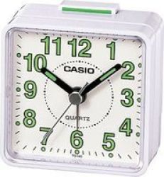 Casio Analogue Alarm Clock White