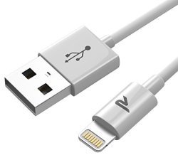 Rampow Iphone USB Cable - Apple Mfi Certified Iphone Lightning Cable 6.5FT Charger Cable Compatible Iphone Xs xs MAX X 8 7 7 PLUS 6 6 PLUS 5S SE 5 Ipad pro air Ipod touch - White