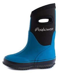 Oakiwear Children's Neoprene Rain Boots Snow Boots Muck Rain Boots Celestial Blue 10T