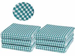 Ramanta Home 100% Cotton Kitchen Dish Towel 6-PIECE Set 16X26 Super Absorbent - Drying & Cleaning - Everyday Kitchen Basic Waffle Dishtowel Teal