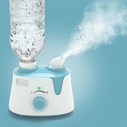 SENSE Magic Humidifier With Water-bottle Tank Adapter 360 Degree Rotating Mist Spout Easy Dial To Control Mist Easy Breakdown For Easy Clean-up Helps With