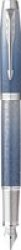 Im Se Polar Fountain Pen - Medium Nib Blue Ink Silver Slate With Chrome Trim
