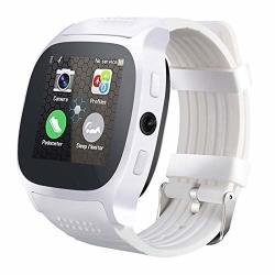 Ouyawei Bluetooth Smart Watch Phone Mate Sim Fm Pedometer For Android Ios Iphone Samsung White Headset Power Bank