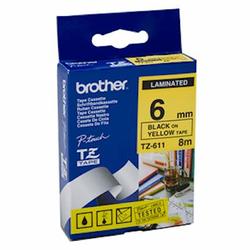 Brother TZE631 P-touch Label Tape 12MM X 8M Black On Yellow - TZ631