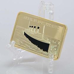 Titanic Ship In Memory Of Rms Victims 1OZ Gold Bar Commemorative Coin Collection