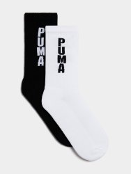 Puma Unisex 2-PACK Graphic Tennis White back Socks