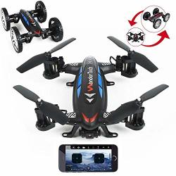 Wondertech Sky Wheeler Rc Drone With Fpv Camera And Wifi For HD Video Transmission Includes Bonus Remote Control Car Remote Control Gyro Drone For