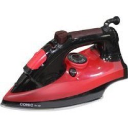 WSD-218-22 Steam Iron Red With Black