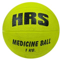 Hrs Rubber Anti Slip Plyometric & Core Exercise Workouts Medicine Ball Wt 1 Kg 2.2 Lb HRS-MB1B
