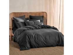 Linen House Elka Bamboo Charcoal Oxford Duvet Cover 500 Thread Count King
