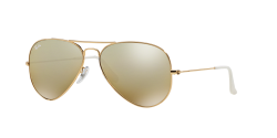 Ray-Ban Aviator Large Metal RB3025 Sunglasses - Gold With Brown & Silver Lens