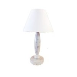 Cream Wash Bedside & Table Lamp Stand With Shade 41CM