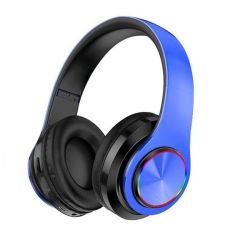 B39 Luminous Bluetooth 5.0 Headset Head-mounted Wireless Blue