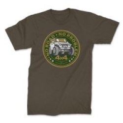 Ton No Road No Problem - Jeep Unisex Premium T-Shirt Od Green