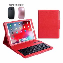 Ipad Keyboard Case 9.7 For Ipad 6TH 5TH Generation 2018 2017 Ipad Air 2 1 Leather Detachable Magnetic Smart Cover Wireless Bluetooth Keyboard With Bluetooth Mouse Red